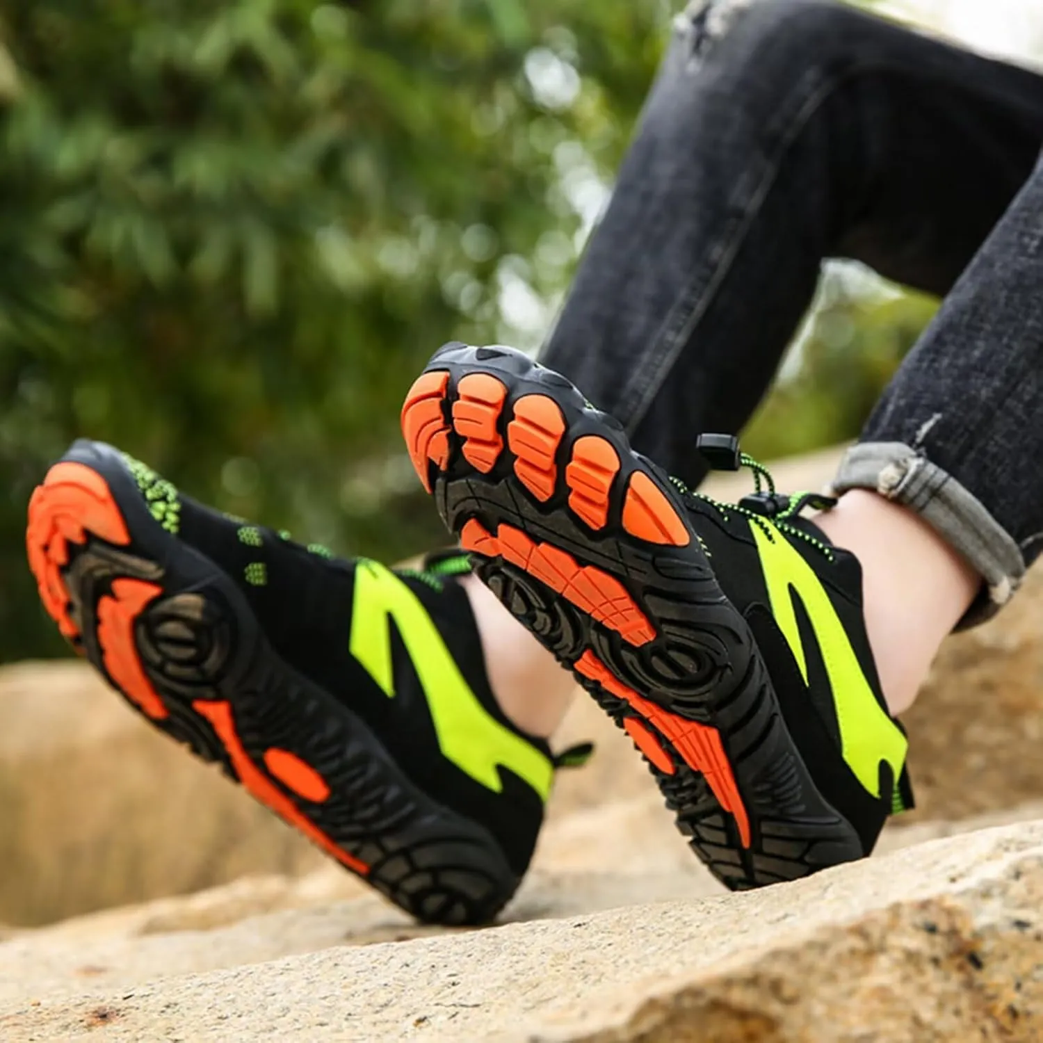 Barefoot Shoes for Women Fashion Walking Hiking Sneakers Workout Athletic Cross-Trainer Toe Shoes for Weightlifting Fitness Trail Running Gym Training