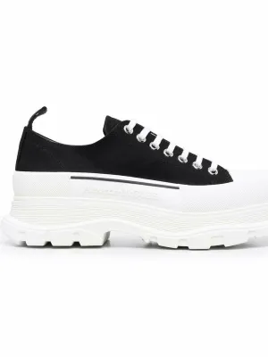 BLACK/WHITE TREAD SLICK SHOES