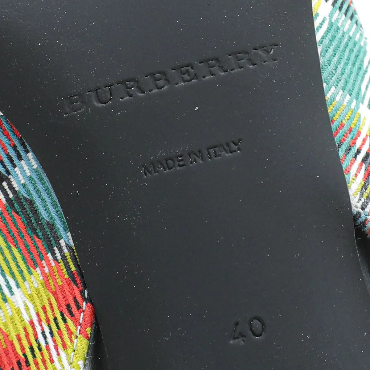 Burberry Blue Multicolor Annice Tartan Slingback Pumps 40