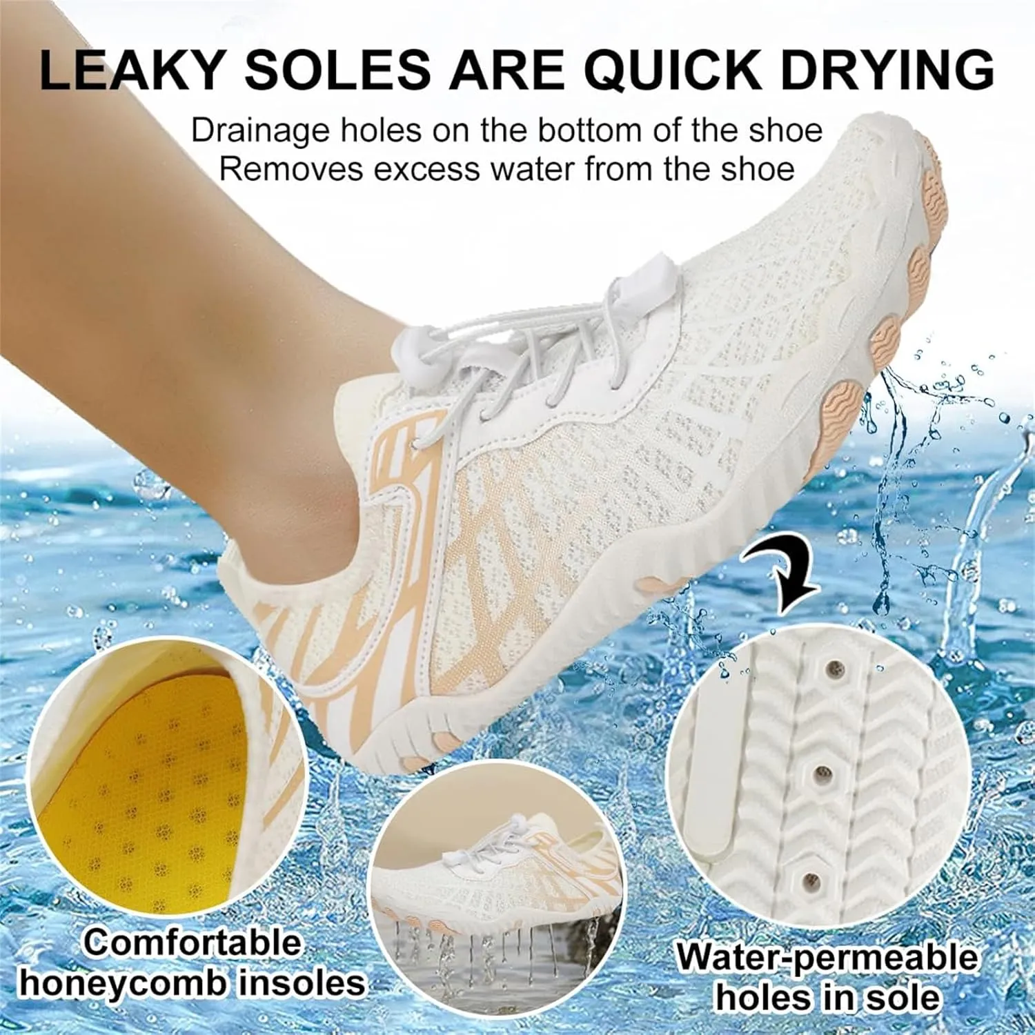 Hike Barefoot Shoes Women Men Healthy & Non-Slip Quick Dry Wide Toe Athletic Footwear Running Hiking Pool Beach Water Shoes Breathable Lightweight Walking Sneakers Unisex