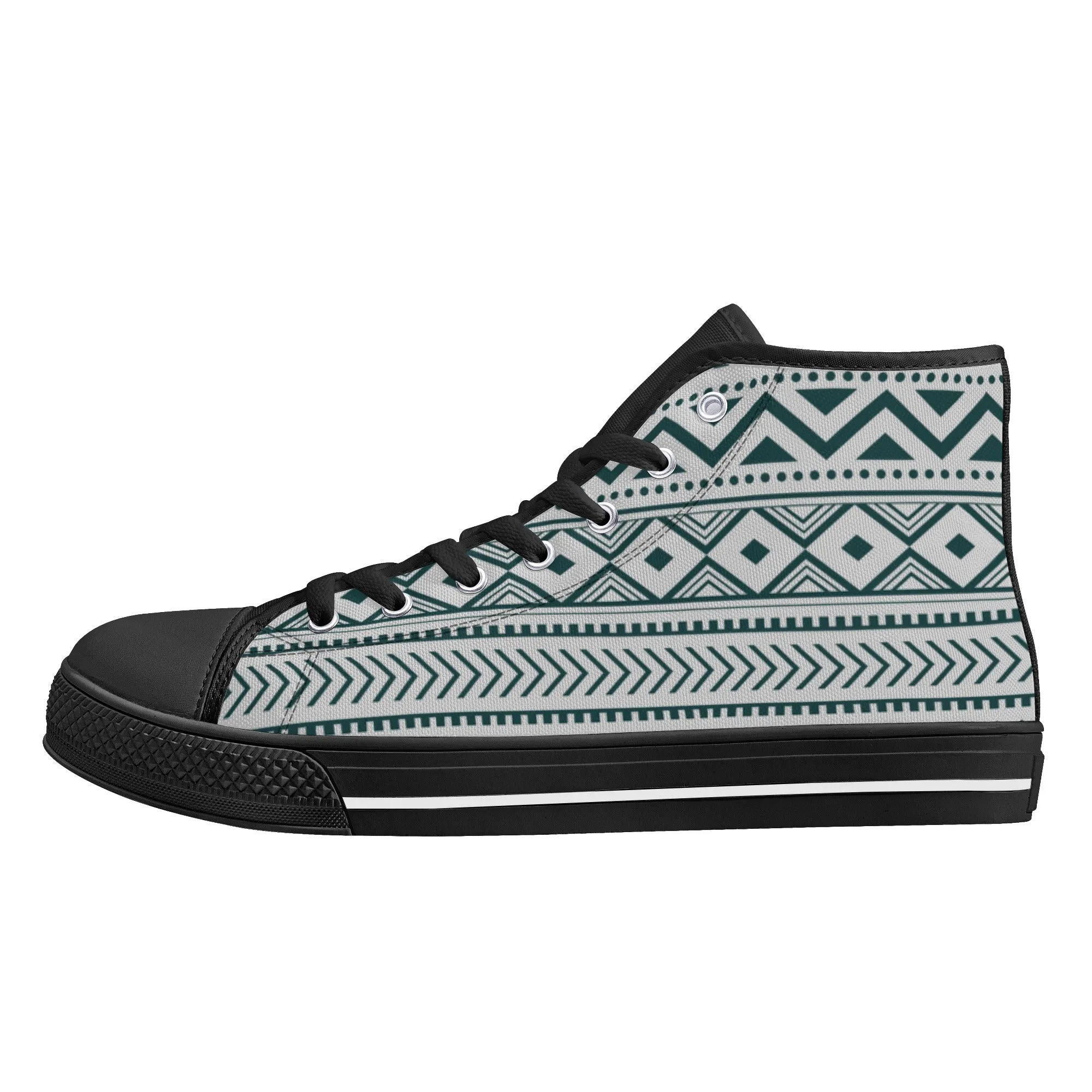 Women's High Top Canvas Shoes Silverado Southwestern Print
