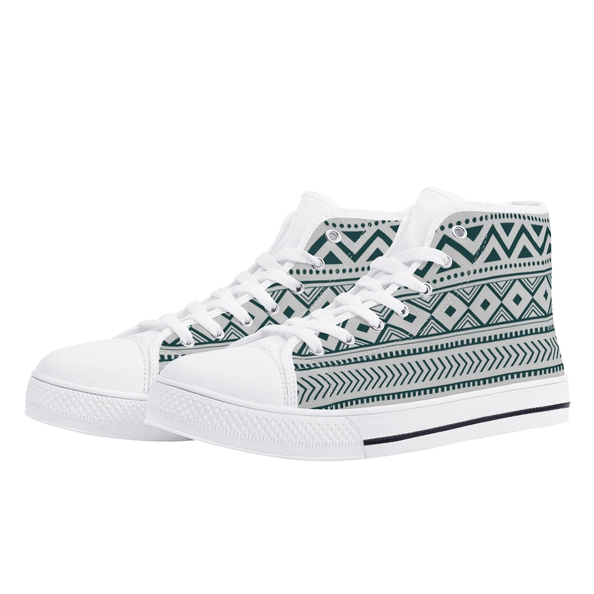 Women's High Top Canvas Shoes Silverado Southwestern Print
