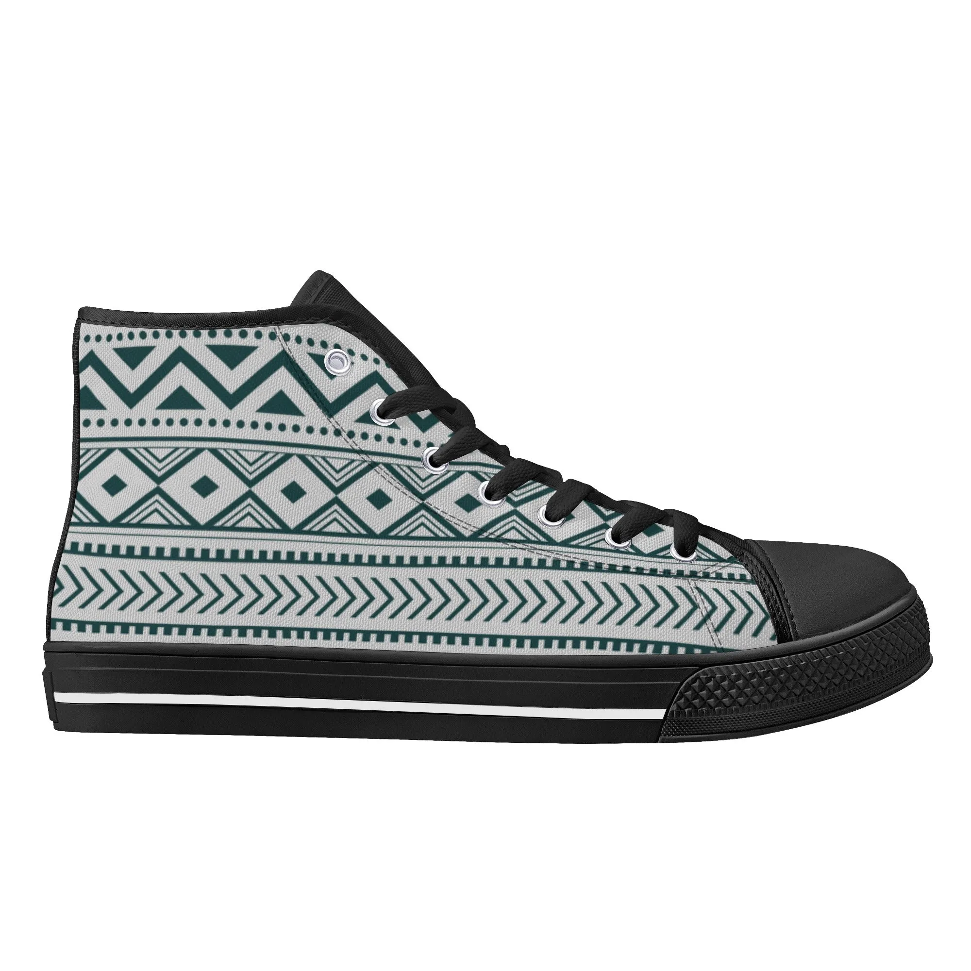 Women's High Top Canvas Shoes Silverado Southwestern Print