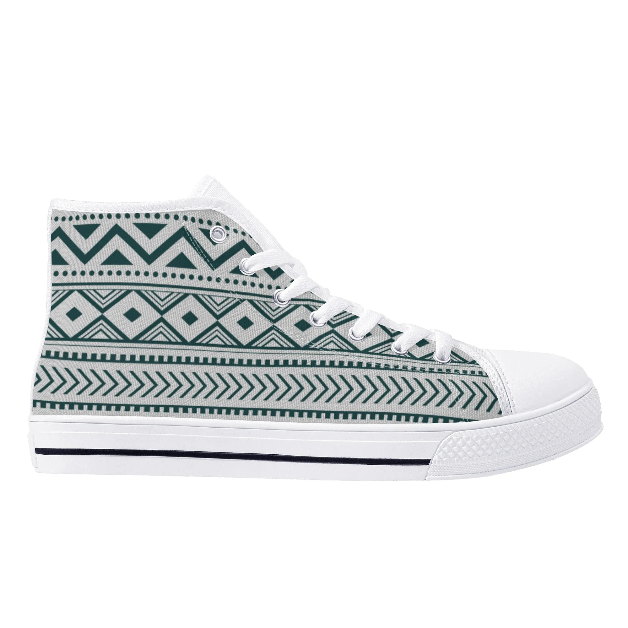 Women's High Top Canvas Shoes Silverado Southwestern Print