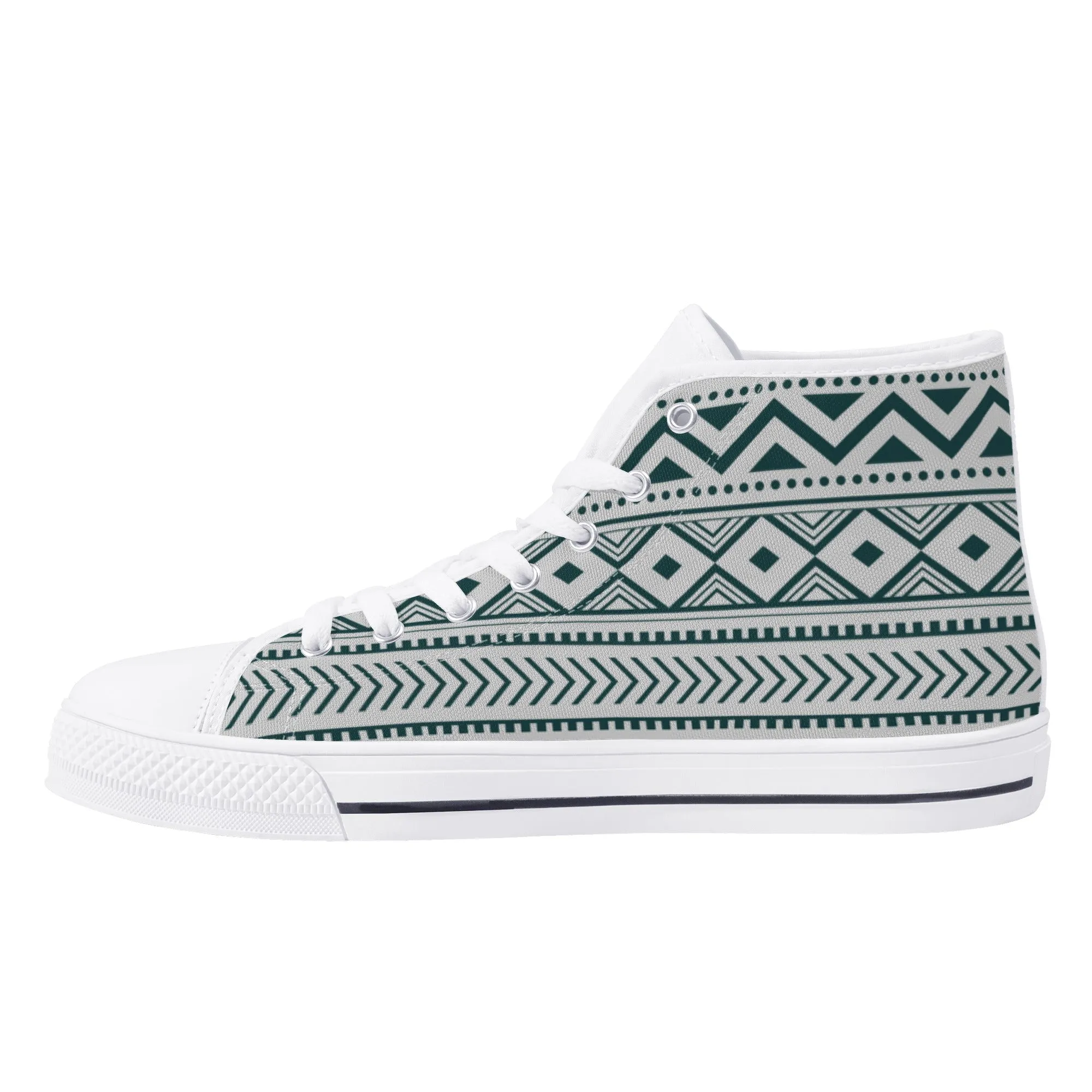 Women's High Top Canvas Shoes Silverado Southwestern Print
