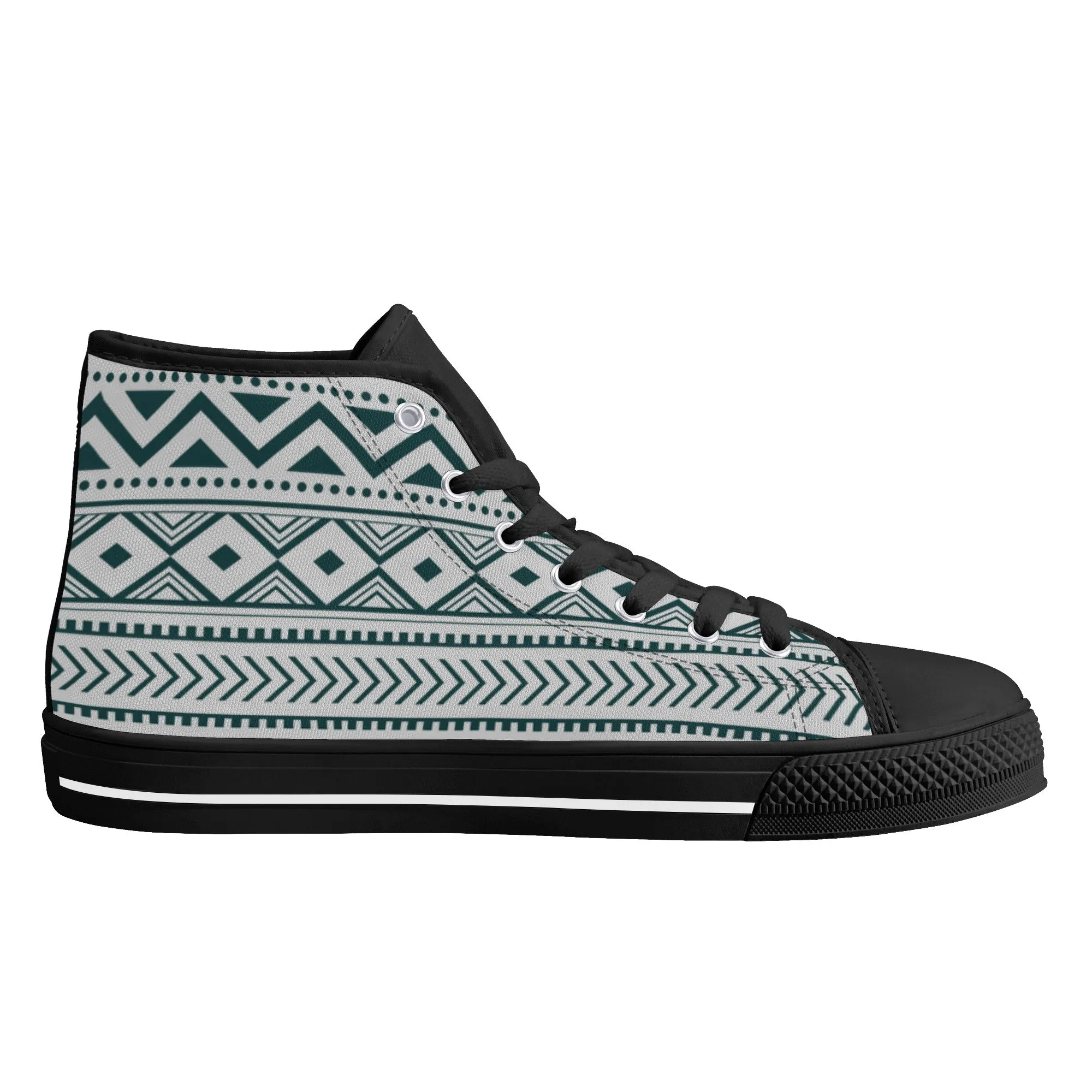 Women's High Top Canvas Shoes Silverado Southwestern Print