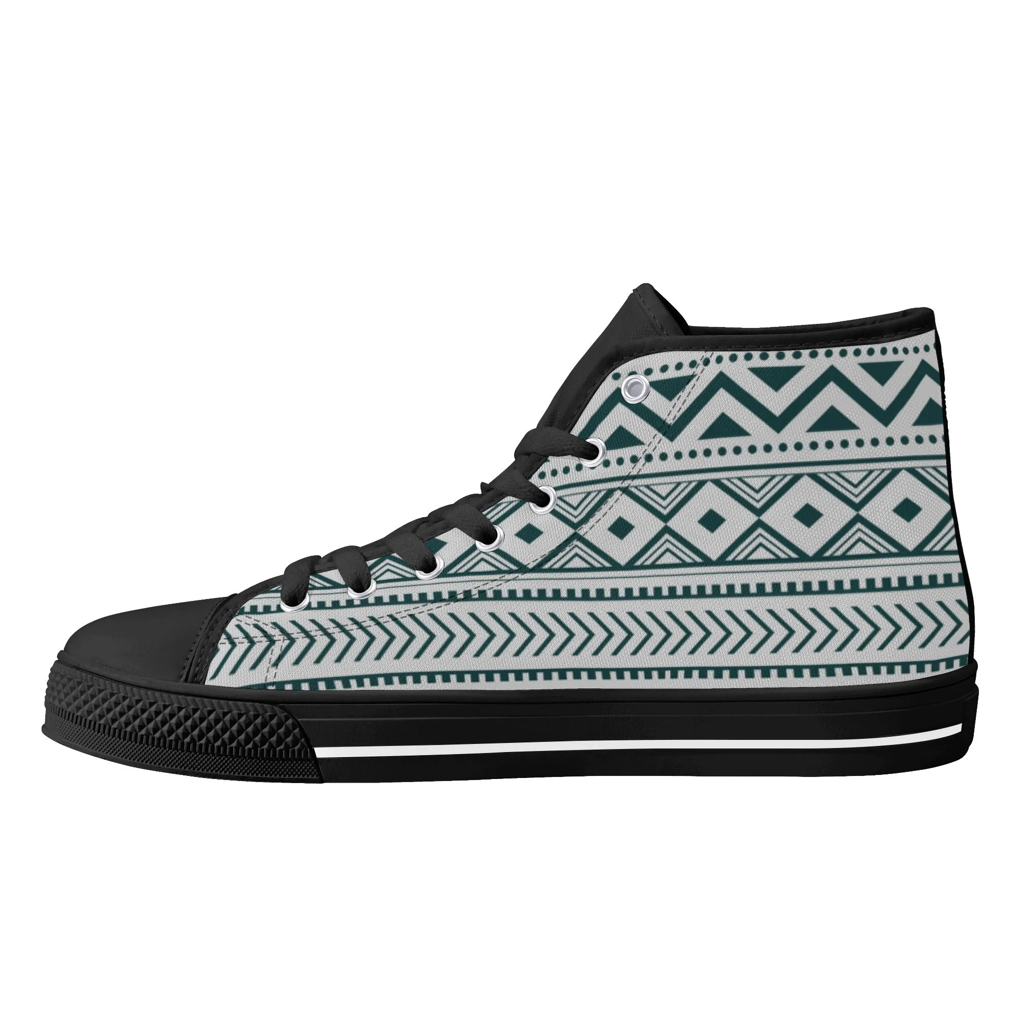 Women's High Top Canvas Shoes Silverado Southwestern Print