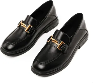 Women's Loafers Platform Soft Leather Loafers Work Vintage Comfortable Business Casual Shoes